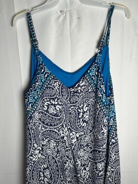 Cato Blue Paisley-Print Camisole with Teal Accents